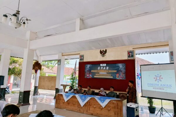 Forum Anak Karangmoncol Adakan Kegiatan Gerakan Pelajar Anti Bullying